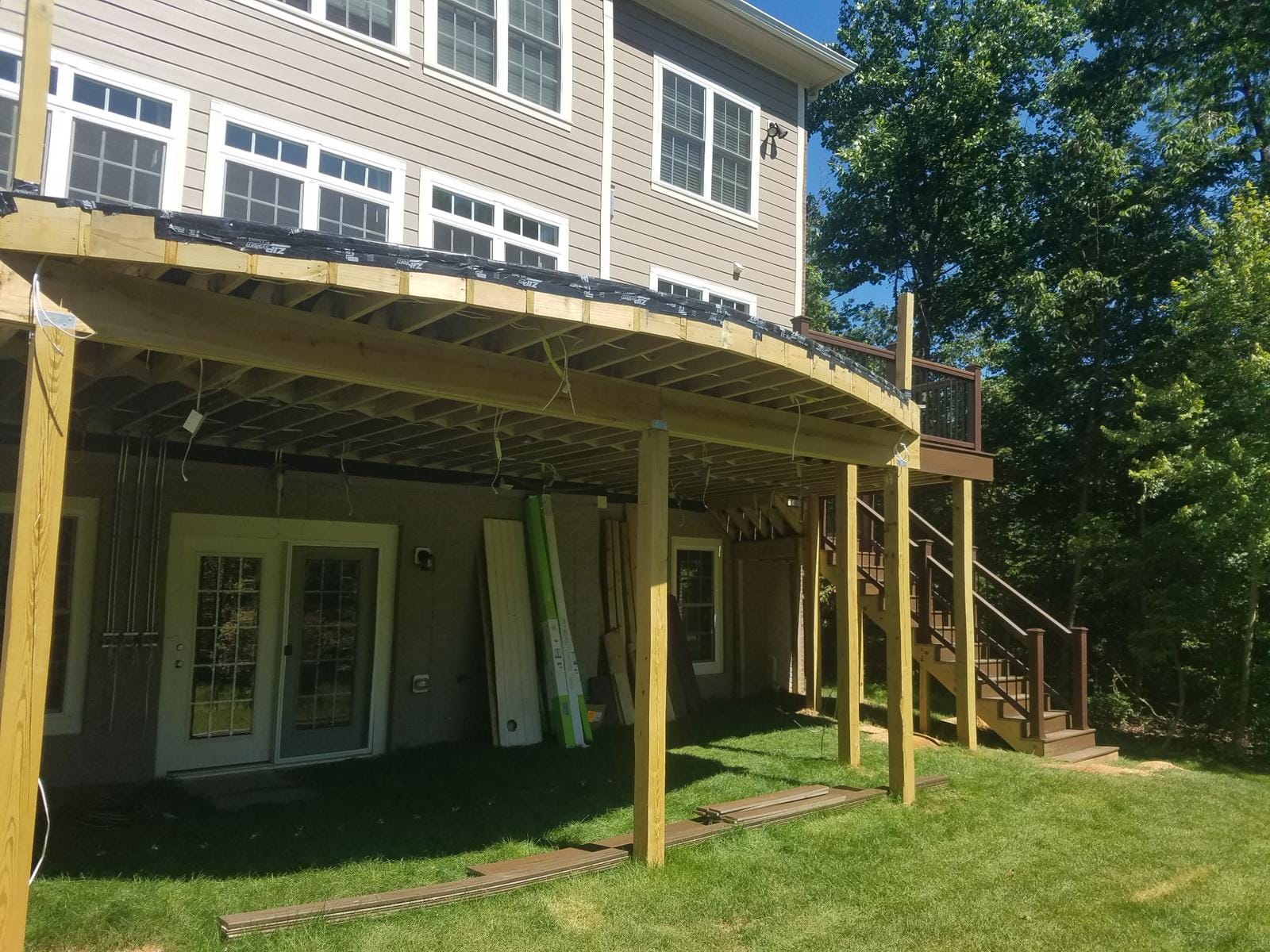 Permit-ready deck framing built to Fairfax County code