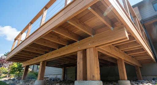 Finished multi-level composite deck