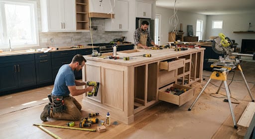 Custom kitchen remodel by Skip's Modern Carpentry